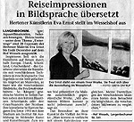 Kunst Kultur Herten; Ausstellung Eva Ernst, Hof Wessels, Hertener Allgemeine