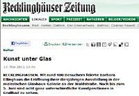 Recklinghäuser Zeitung, Glashausgalerie, Eva Ernst, Herten