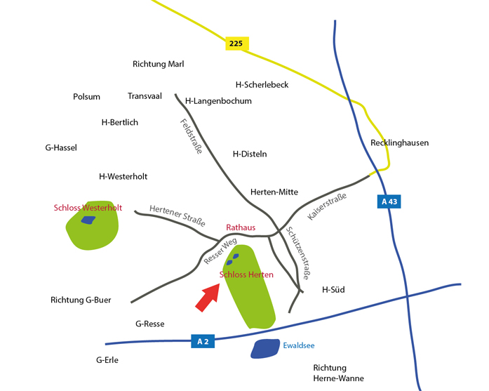Karte Schlosspark Herten