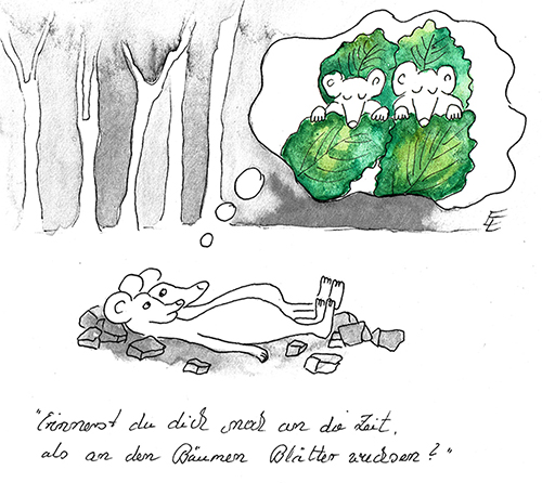Kunst, Kultur Herten Eva Ernst, Cartoon NABU