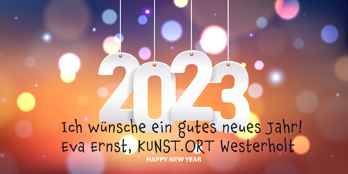 Neujahrsgruß Eva Ernst, Herten, Kunstort Westerholt