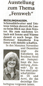 Eva Ernst, Herten Recklinghäuser Zeitung