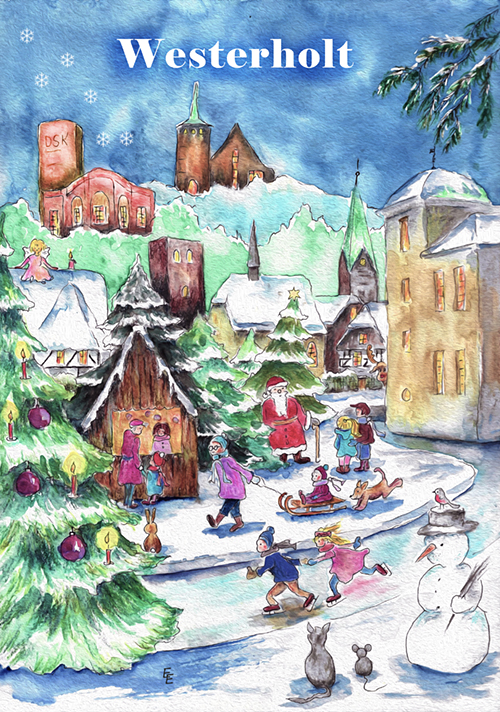 Kunst, Kultur Herten; Kalendermotiv Westerholt, Eva Ernst, Herten